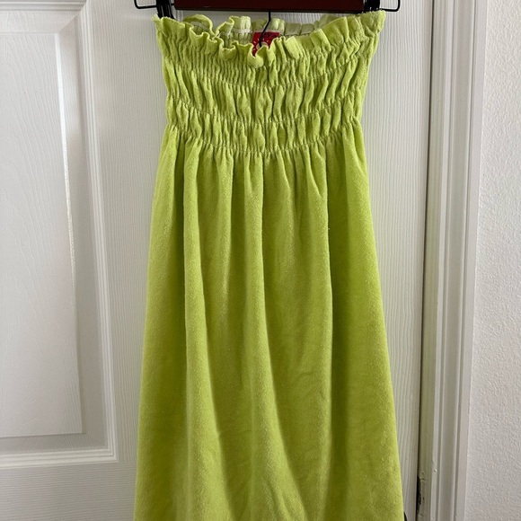 Terrycloth Strapless Summer Dress - Picture 2 of 2
